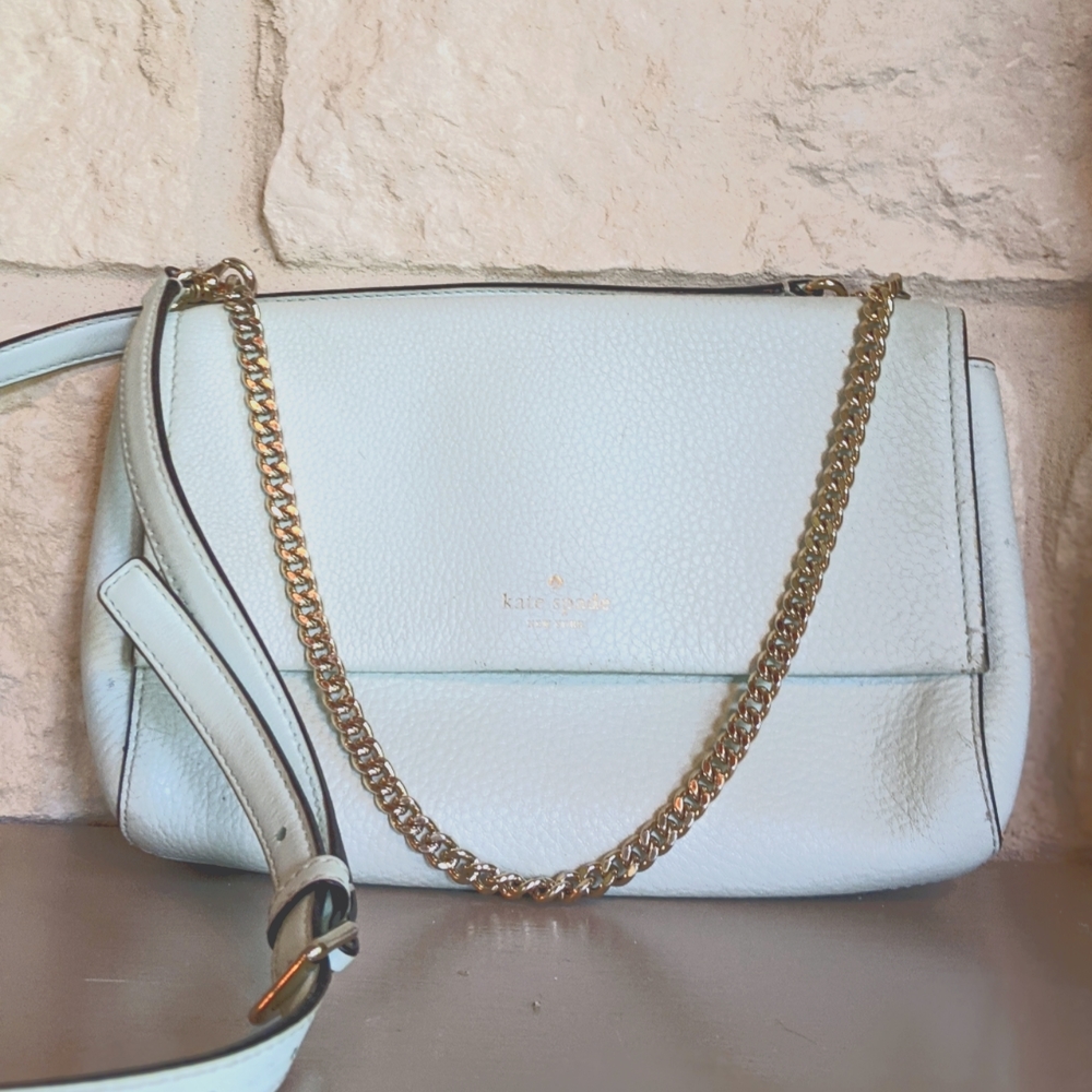 Kate Spade Light  Aqua purse with adjustable strap